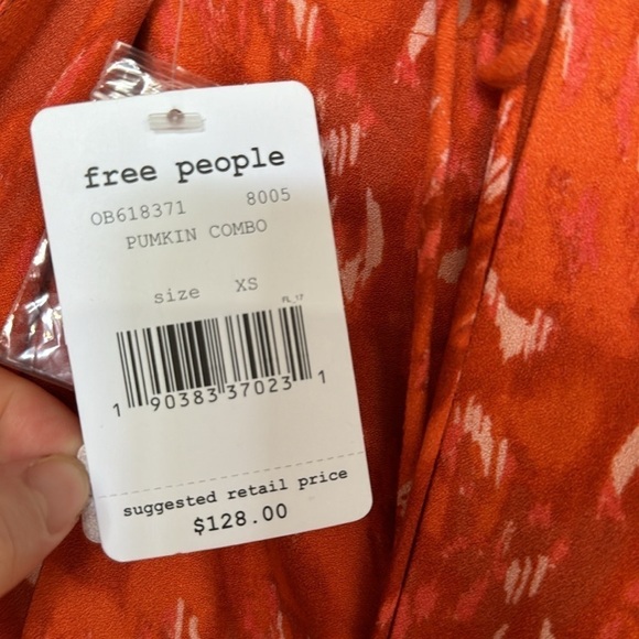 NWT Free People fake love orange animal print mini dress - Picture 8 of 9